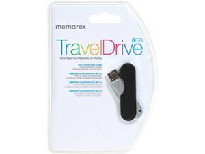 Memorex TravelDrive 8 GB USB 2.0 Flash Drive - White, Black Memorex TravelDrive 8 GB USB 2.0 Flash Drive - White, Black