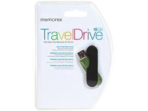 Memorex TravelDrive 16 GB USB 2.0 Flash Drive - Green, Black Memorex TravelDrive 16 GB USB 2.0 Flash Drive - Green, Black