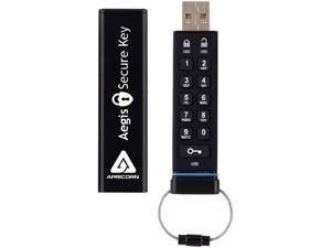 Apricorn Aegis Secure Key 8GB FIPS 140-2 Validated USB 2.0 Flash Drive with PIN Access 256bit AES Encryption Model ASK-256-8GB Apricorn Aegis Secure Key 8GB FIPS 140-2 Validated USB 2.0 Flash Drive with PIN Access 256bit AES Encryption Model ASK-256-8GB