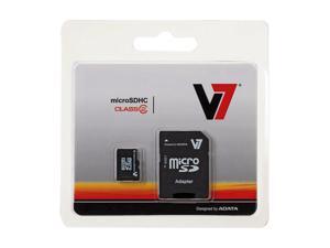 V7 16GB microSDHC Flash Card w/ SD Adapter Model VAMSDH16GCL2R-1N V7 16GB microSDHC Flash Card w/ SD Adapter Model VAMSDH16GCL2R-1N