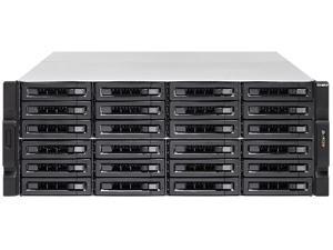 QNAP 24-Bay 10GbE iSCSI NAS, 4U, SATA 6G, 4 x 1GbE, 2 x 10GbE (SFP+), 40GbE-ready, Redundant PSU QNAP 24-Bay 10GbE iSCSI NAS, 4U, SATA 6G, 4 x 1GbE, 2 x 10GbE (SFP+), 40GbE-ready, Redundant PSU