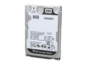 WD Scorpio Black WD800BJKT 80GB 7200 RPM 16MB Cache SATA 3.0Gb/s 2.5" Internal Notebook Hard Drive Bare Drive WD Scorpio Black WD800BJKT 80GB 7200 RPM 16MB Cache SATA 3.0Gb/s 2.5" Internal Notebook Hard Drive Bare Drive