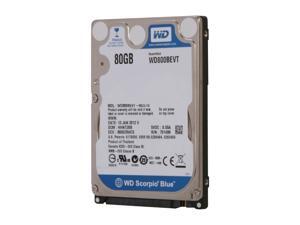 WD Scorpio Blue WD800BEVT 80GB 5400 RPM 8MB Cache SATA 3.0Gb/s 2.5" Internal Notebook Hard Drive Bare Drive WD Scorpio Blue WD800BEVT 80GB 5400 RPM 8MB Cache SATA 3.0Gb/s 2.5" Internal Notebook Hard Drive Bare Drive