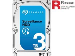 Seagate Surveillance HDD ST3000VX005 3TB 64MB Cache SATA 6.0Gb/s 3.5" Internal Hard Drive + Rescue Data Recovery Services Seagate Surveillance HDD ST3000VX005 3TB 64MB Cache SATA 6.0Gb/s 3.5" Internal Hard Drive + Rescue Data Recovery Services