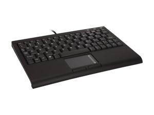 SolidTek KB-3410BU Black USB Wired Super-Mini Keyboard with Built-in Touchpad SolidTek KB-3410BU Black USB Wired Super-Mini Keyboard with Built-in Touchpad