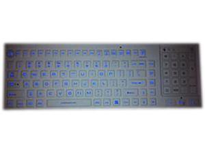 SolidTek KB-IKB700BL White USB Wired Washable Backlit Keyboard SolidTek KB-IKB700BL White USB Wired Washable Backlit Keyboard