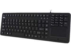 Adesso AKB-270UB SlimTouch Antimicrobial Waterproof USB Compact size Touchpad keyboard, 15.50"x 5.50"x 0.43" (Black) Adesso AKB-270UB SlimTouch Antimicrobial Waterproof USB Compact size Touchpad keyboard, 15.50"x 5.50"x 0.43" (Black)