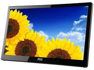 AOC e1659Fwu Black 16" 8ms USB3.0 Powered WLED Backlit Widescreen Ultra Slim LCD Monitor, 200 cd/m2 500:1 w/carry Case, VESA Mountable AOC e1659Fwu Black 16" 8ms USB3.0 Powered WLED Backlit Widescreen Ultra Slim LCD Monitor, 200 cd/m2 500:1 w/carry Case, VESA Mountable