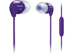 PHILIPS Purple SHE 3595 pp 3.5mm Connector In Ear Headphone W/softcaps and Microphone PHILIPS Purple SHE 3595 pp 3.5mm Connector In Ear Headphone W/softcaps and Microphone