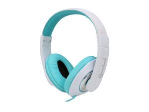 Syba CL-AUD63035 Binaural Design Teal / White Stereo Headset with 40mm Speaker at 20Hz - 20kHz Syba CL-AUD63035 Binaural Design Teal / White Stereo Headset with 40mm Speaker at 20Hz - 20kHz
