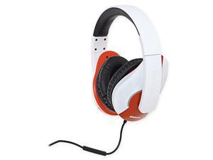 SYBA Oblanc SHELL 3.5mm Connector Circumaural Lightweight and Comfortable Fit Audio Headphones with In-line Microphone, WHITE/RED SYBA Oblanc SHELL 3.5mm Connector Circumaural Lightweight and Comfortable Fit Audio Headphones with In-line Microphone, WHITE/RED