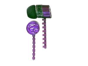 Ecko EKU-ZIP-PRP 3.5mm Connector Canal Zip Ear Buds - Purple Ecko EKU-ZIP-PRP 3.5mm Connector Canal Zip Ear Buds - Purple