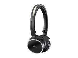 AKG Black with Silver Elements K490 NC 3.5mm Connector On-Ear High-Performance Active Noise-Cancelling Headphone