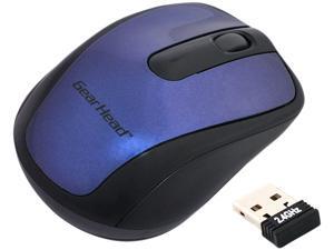 GEAR HEAD MP2120BLU Blue 1 x Wheel USB RF Wireless 2.4 GHz Wireless Optical Nano Mouse GEAR HEAD MP2120BLU Blue 1 x Wheel USB RF Wireless 2.4 GHz Wireless Optical Nano Mouse