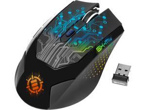 ENHANCE Wireless Optical Gaming Mouse with Rechargeable Battery, Dynamic 7 Color Changing LED Lights and Adjustable Sensitivity up to 3500 dpi ENHANCE Wireless Optical Gaming Mouse with Rechargeable Battery, Dynamic 7 Color Changing LED Lights and Adjustable Sensitivity up to 3500 dpi