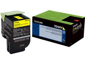 LEXMARK 701HY (70C1HY0) High Yield Return Program Toner Cartridge Yellow LEXMARK 701HY (70C1HY0) High Yield Return Program Toner Cartridge Yellow