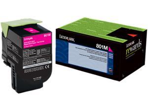 LEXMARK 801M (80C10M0); Return Program 801M Return Program Toner Cartridge Magenta LEXMARK 801M (80C10M0); Return Program 801M Return Program Toner Cartridge Magenta