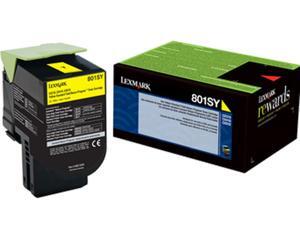 LEXMARK 801SY (80C1SY0); Return Program Standard Yield Return Program Toner Cartridge Yellow LEXMARK 801SY (80C1SY0); Return Program Standard Yield Return Program Toner Cartridge Yellow