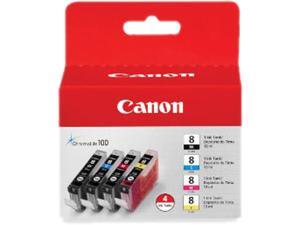 Canon CLI-8 4-Pack Color Ink Cartridge; 1 Black, 1 Cyan, 1 Magenta, 1 Yellow (0620B010) Canon CLI-8 4-Pack Color Ink Cartridge; 1 Black, 1 Cyan, 1 Magenta, 1 Yellow (0620B010)