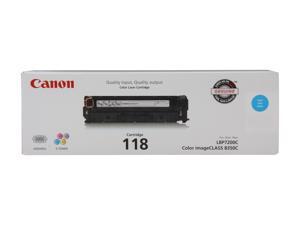 Canon 118 (2661B001) Toner Cartridge, 2,900 Page Yield; Cyan Canon 118 (2661B001) Toner Cartridge, 2,900 Page Yield; Cyan