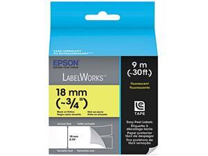 EPSON LC-5YBF9 LabelWorks Fluorescent LC Tape Cartridge 3/4" Black on Yellow EPSON LC-5YBF9 LabelWorks Fluorescent LC Tape Cartridge 3/4" Black on Yellow