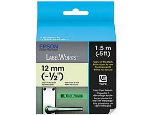 EPSON LC-4ZBU1 LabelWorks Glow-In-the-Dark LC Tape Cartridge ~1/2" Black Glow-in-the-Dark EPSON LC-4ZBU1 LabelWorks Glow-In-the-Dark LC Tape Cartridge ~1/2" Black Glow-in-the-Dark