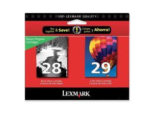 LEXMARK 18C1590 No.28/29 Black and Color Ink Cartridge Black / Color LEXMARK 18C1590 No.28/29 Black and Color Ink Cartridge Black / Color