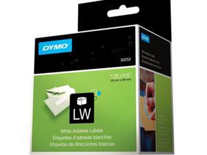 Dymo 30252 Address Label 1.12" Width x 3.50" Length - 350/Roll - Paper - White Dymo 30252 Address Label 1.12" Width x 3.50" Length - 350/Roll - Paper - White