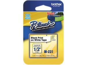Brother 12mm (1/2") Black on White Non-Laminated Tape (8m/26.2') (1/Pkg) Brother 12mm (1/2") Black on White Non-Laminated Tape (8m/26.2') (1/Pkg)