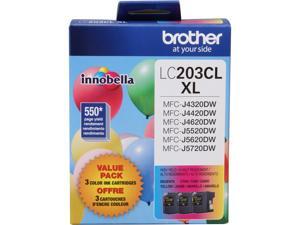 Brother LC203CL XL 3-Pack Innobella High Yield Color Ink Cartridges for MFC-J4620DW; Cyan, Magenta, Yellow (LC2033PK) Brother LC203CL XL 3-Pack Innobella High Yield Color Ink Cartridges for MFC-J4620DW; Cyan, Magenta, Yellow (LC2033PK)