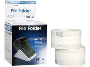 Seiko Self-Adhesive Folder Labels, 9/16 x 3-7/16, White, 260/Box Seiko Self-Adhesive Folder Labels, 9/16 x 3-7/16, White, 260/Box