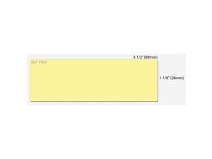 Seiko SmartLabel SLP-1YLB Mailing Label - 1.12" Width x 3.5" Length - 130/Roll - 0.79" Core - 1 Roll - Yellow Seiko SmartLabel SLP-1YLB Mailing Label - 1.12" Width x 3.5" Length - 130/Roll - 0.79" Core - 1 Roll - Yellow