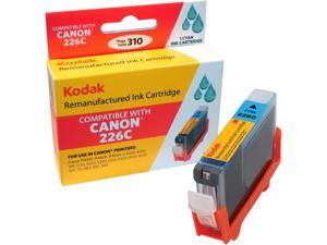 KODAK Remanufactured Ink Cartridge Compatible With Canon 226 / 226C (CLI-226C) High-Yield Cyan KODAK Remanufactured Ink Cartridge Compatible With Canon 226 / 226C (CLI-226C) High-Yield Cyan