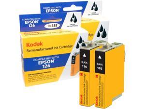 Kodak remanufactured Epson 126 combo inkjet pack, 2 black, compatible with Epson Stylus NX330 / 430, Workforce 60 / 435 / 520 / 545 / 630 / 633 / 635 / 645 / 840 / 845 / WF-7010 / WF-7510 / WF-7520 / Kodak remanufactured Epson 126 combo inkjet pack, 2 black, compatible with Epson Stylus NX330 / 430, Workforce 60 / 435 / 520 / 545 / 630 / 633 / 635 / 645 / 840 / 845 / WF-7010 / WF-7510 / WF-7520 /
