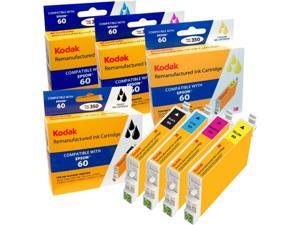 Kodak remanufactured Epson 60 combo inkjet pack, B / C / M / Y, compatible with Epson Stylus C 68 / 88, CX3800 / 3810 / 4200 / 4800 / 5800F / 7800 Kodak remanufactured Epson 60 combo inkjet pack, B / C / M / Y, compatible with Epson Stylus C 68 / 88, CX3800 / 3810 / 4200 / 4800 / 5800F / 7800