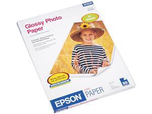 Epson America Glossy Photo Paper, 60 lbs., Glossy, 8-1/2 x 11, 50 Sheets/Pack Epson America Glossy Photo Paper, 60 lbs., Glossy, 8-1/2 x 11, 50 Sheets/Pack