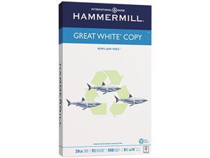 Hammermill 86704 Great White Recycled Copy Paper, 92 Brightness, 20lb, 8-1/2 x 14, 500 Shts/Ream Hammermill 86704 Great White Recycled Copy Paper, 92 Brightness, 20lb, 8-1/2 x 14, 500 Shts/Ream