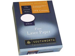 Southworth 31-724-10 25% Cotton Laser Paper, 24 lbs., 8-1/2 x 11, White, 500/Box Southworth 31-724-10 25% Cotton Laser Paper, 24 lbs., 8-1/2 x 11, White, 500/Box