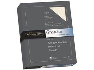 Southworth J938C Granite Specialty Paper, 32 lbs., 8-1/2 x 11, Ivory, 250/Box Southworth J938C Granite Specialty Paper, 32 lbs., 8-1/2 x 11, Ivory, 250/Box