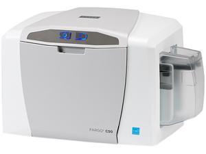 Fargo C50 Dye Sublimation/Thermal Transfer Printer 24 seconds per card / 150 cards per hour (YMCK 300 dpi Plastic ID Card Printer Fargo C50 Dye Sublimation/Thermal Transfer Printer 24 seconds per card / 150 cards per hour (YMCK 300 dpi Plastic ID Card Printer
