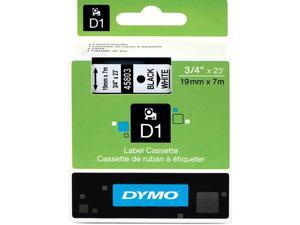 Dymo 45803 Black on White D1 Label Tape 0.75" Width x 23 ft Length - 1 Each - Polyester - Thermal Transfer - White Dymo 45803 Black on White D1 Label Tape 0.75" Width x 23 ft Length - 1 Each - Polyester - Thermal Transfer - White