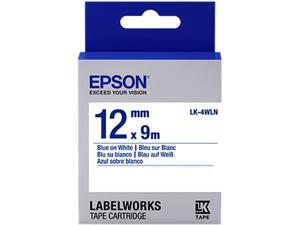 Epson LK-4WLN Label Works Labels Stnd Blue/Wht 12Mm Tape Cart Epson LK-4WLN Label Works Labels Stnd Blue/Wht 12Mm Tape Cart