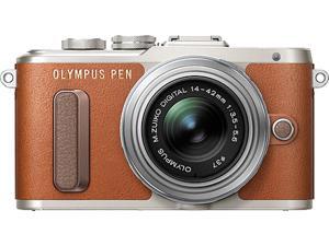 OLYMPUS V205081NU000 Brown PEN E-PL8 Brown Body with 14-42 IIR Silver Lens OLYMPUS V205081NU000 Brown PEN E-PL8 Brown Body with 14-42 IIR Silver Lens