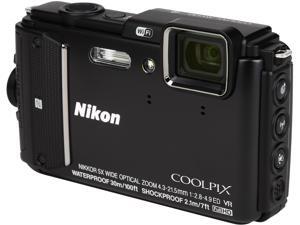 Nikon COOLPIX AW130 26491 Black 16.00 MP 3.00", 921K OLED with Anti-reflection coating 6-level brightness adjustment Digital Camera Nikon COOLPIX AW130 26491 Black 16.00 MP 3.00", 921K OLED with Anti-reflection coating 6-level brightness adjustment Digital Camera