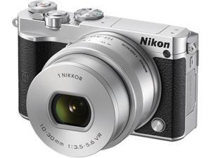 Nikon 1 J5 27709 Silver 20.8 MP 3.0" 1037K Touch LCD Mirrorless Digital Camera with 10-30mm Lens Nikon 1 J5 27709 Silver 20.8 MP 3.0" 1037K Touch LCD Mirrorless Digital Camera with 10-30mm Lens