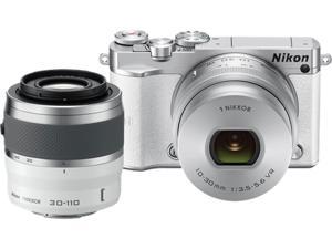 Nikon 1 J5 27712 White 20.8 MP 3.0" 1037K Touch LCD Mirrorless Digital Camera with 10-30mm and 30-110mm Lenses Nikon 1 J5 27712 White 20.8 MP 3.0" 1037K Touch LCD Mirrorless Digital Camera with 10-30mm and 30-110mm Lenses