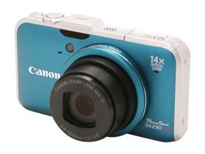 Canon SX230IS HS Blue 12.1 MP 14X Optical Zoom 28mm Wide Angle Digital Camera Canon SX230IS HS Blue 12.1 MP 14X Optical Zoom 28mm Wide Angle Digital Camera