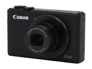 Canon PowerShot S110 Black Approx. 12.1 MP 5X Optical Zoom 24mm Wide Angle Digital Camera HDTV Output Canon PowerShot S110 Black Approx. 12.1 MP 5X Optical Zoom 24mm Wide Angle Digital Camera HDTV Output