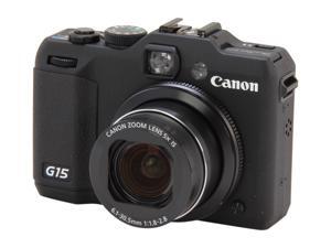 Canon PowerShot G15 Black Approx. 12.1 MP 5X Optical Zoom 28mm Wide Angle Digital Camera HDTV Output Canon PowerShot G15 Black Approx. 12.1 MP 5X Optical Zoom 28mm Wide Angle Digital Camera HDTV Output