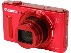 Canon PowerShot SX610 HS Red 20.2 MP 18X Optical Zoom 25mm Wide Angle High-End, Advanced Digital Camera HDTV Output Canon PowerShot SX610 HS Red 20.2 MP 18X Optical Zoom 25mm Wide Angle High-End, Advanced Digital Camera HDTV Output